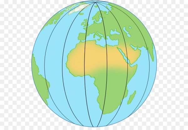 Меридианы на глобусе