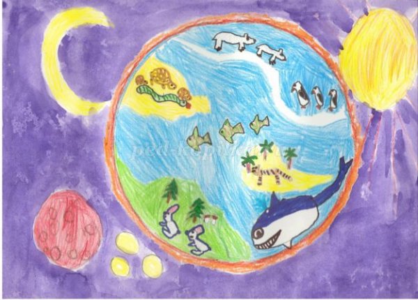 Рисование день земли подготовительная группа