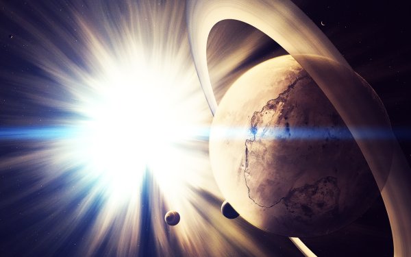 Солнечные лучи в космосе