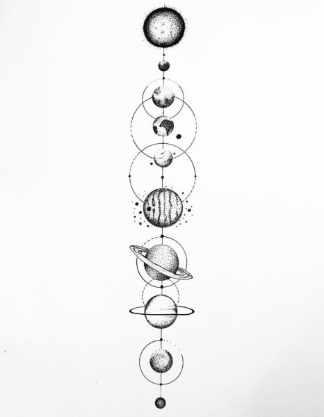 Тату планеты эскизы