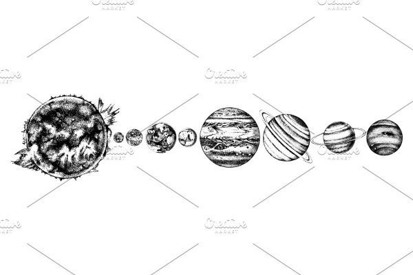 Эскиз планет солнечной системы