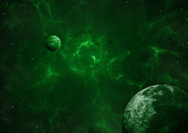 Сине зеленый космос