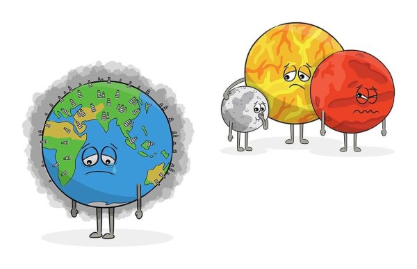 Загрязнение земли иллюстраций