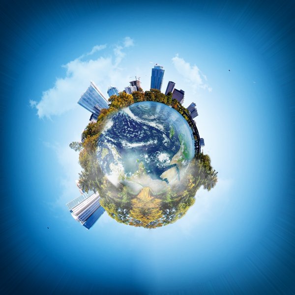 Город на земном шаре