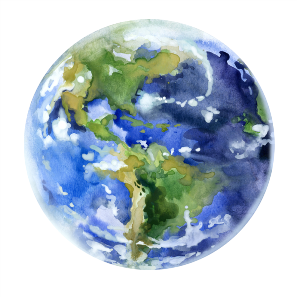 Планета земля красками
