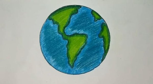 Урок рисования Планета земля