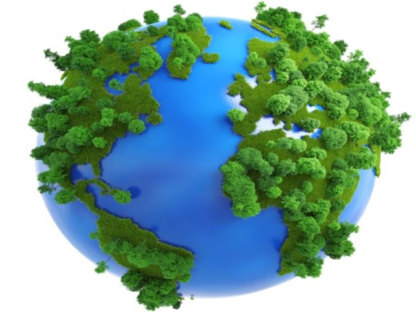 Земной шар с деревьями