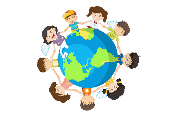 Люди вокруг земного шара