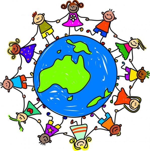 Человечки вокруг земного шара