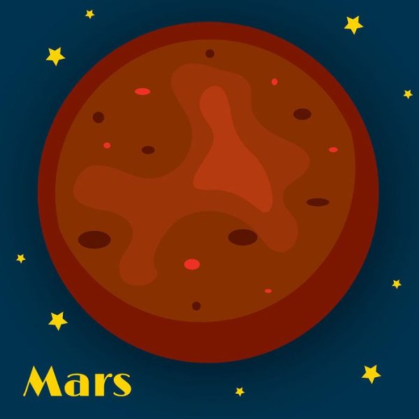 Марс Планета рисунок