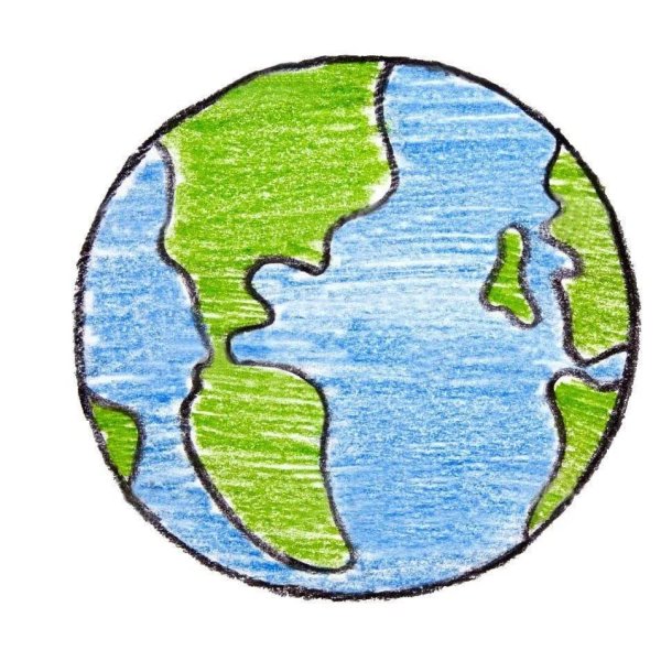 Земля карандашом