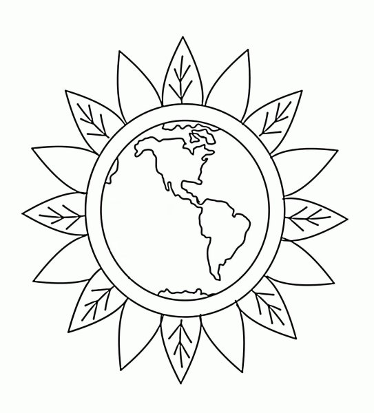 Шаблон земли для раскрашивания