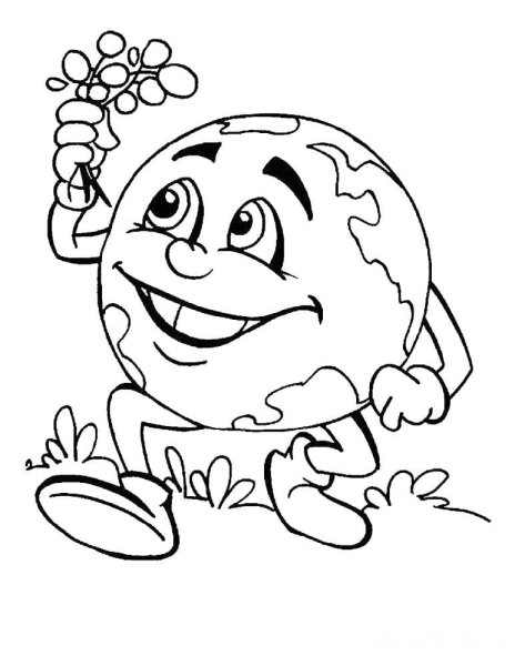 Земля раскраска