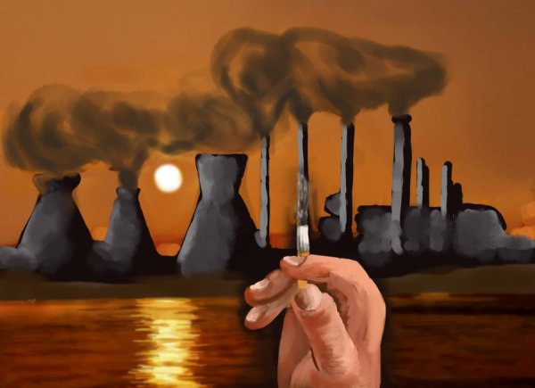 Курение загрязняет атмосферу