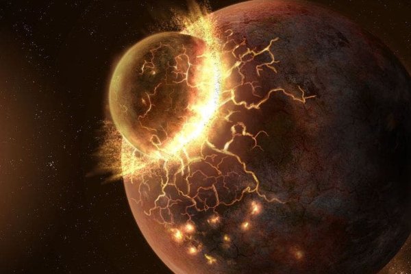 Планета Тейя столкновение с землей