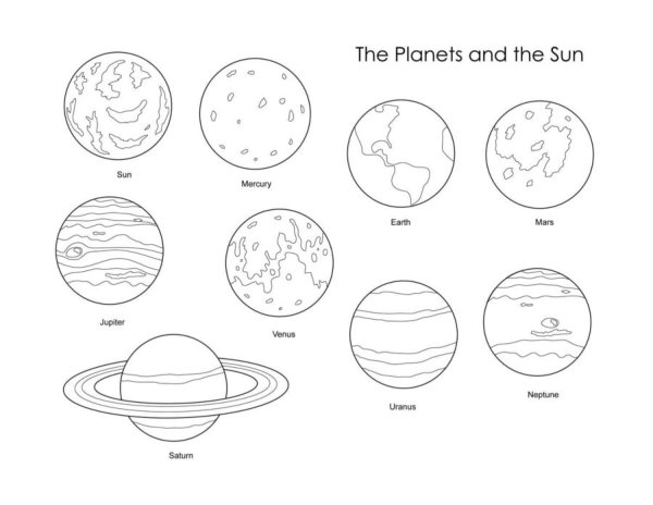 Разукрашка планеты солнечной системы