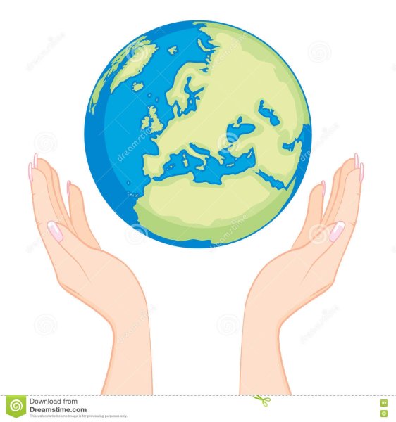 Руки держат земной шар