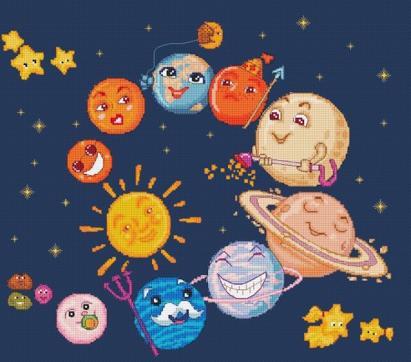 Вышивка парад планет
