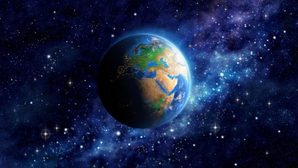 Звездное небо космос земля