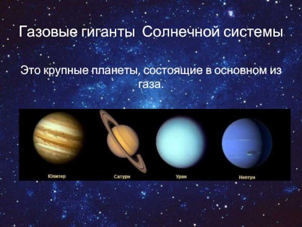 Планеты гиганты солнечной системы