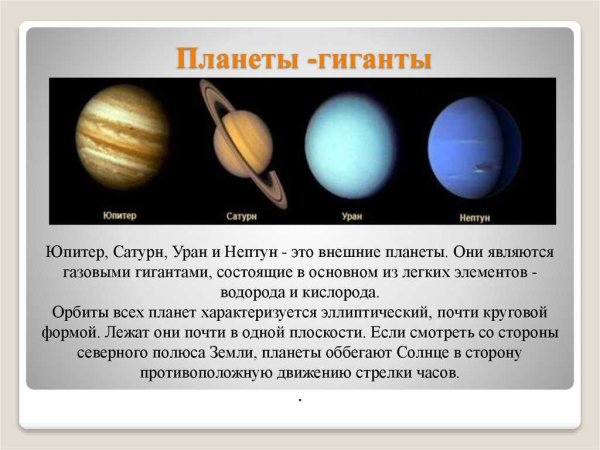 Планеты гиганты солнечной системы география 5 класс