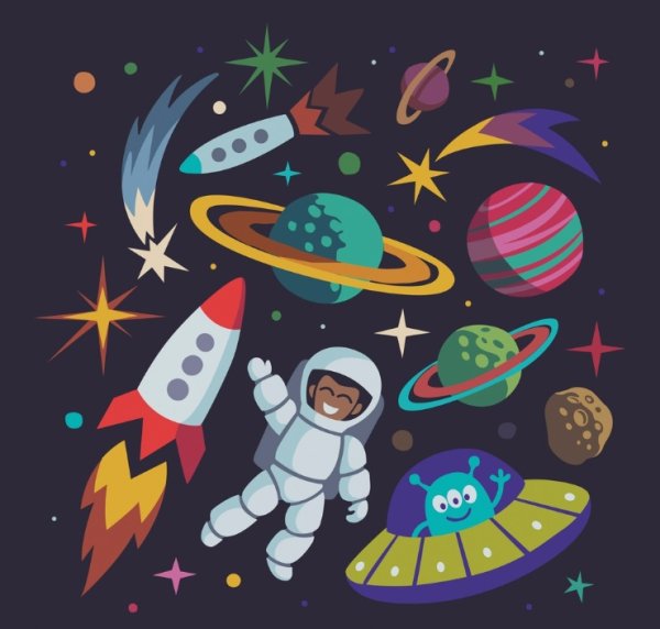 Космос планеты космонавт для детей
