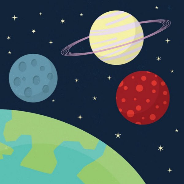 Рисунки на тему космоса для детей класса