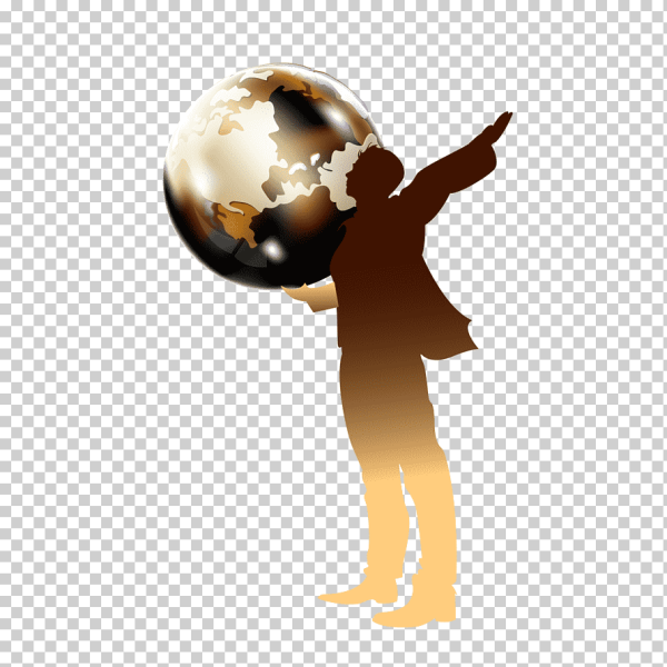 Человечек с глобусом