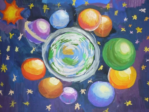 Рисование на тему космос