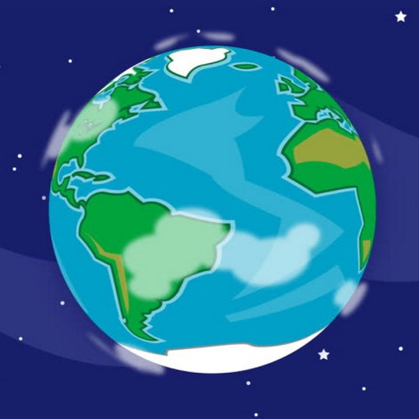 Планета земля в мультяшном стиле