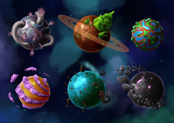 Необычные планеты концепт арт планеты