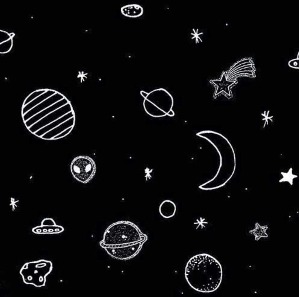 Планетки на черном фоне