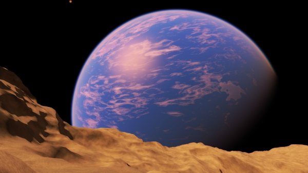 Вид земли с Марса