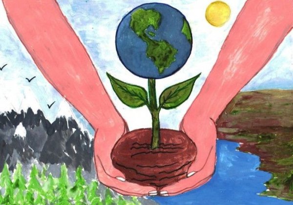 Рисунок на тему здоровая Планета