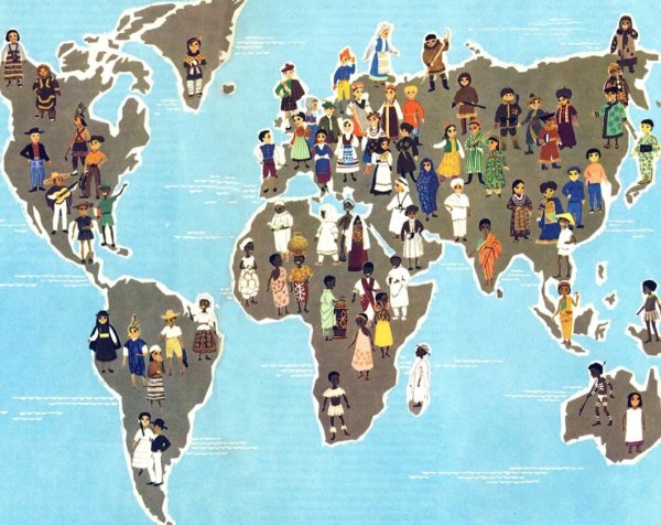 Карта народов мира