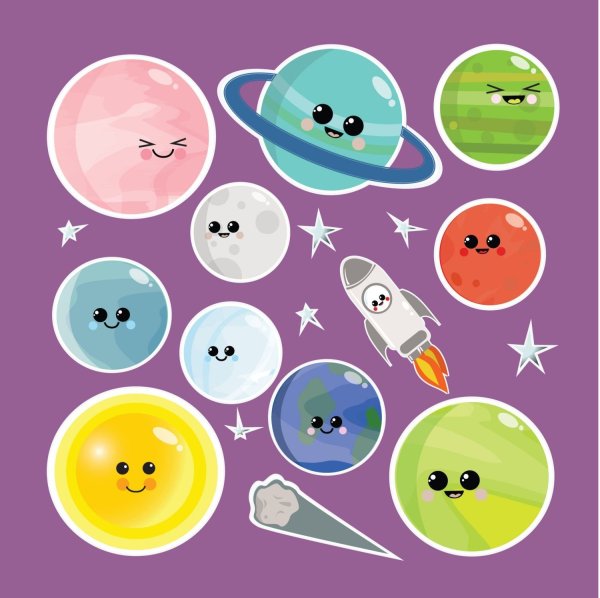 Наклейки планеты