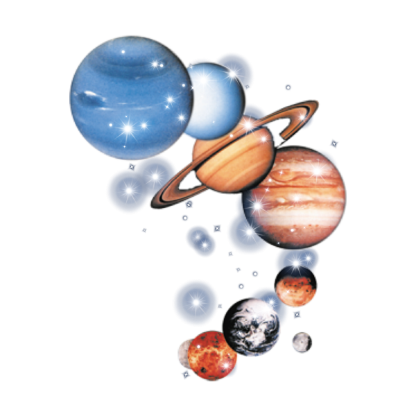 Планеты на белом фоне