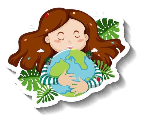 Дети обнимают землю