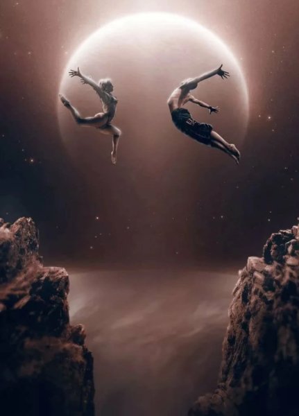 Мужчина и женщина космос