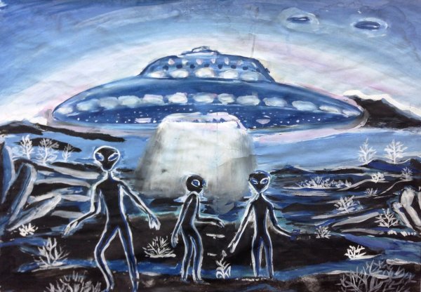 Рисование космические пришельцы