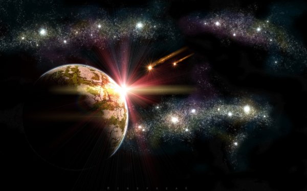 Звездное небо с планетами