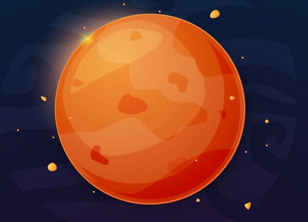 Планета Марс мультяшная