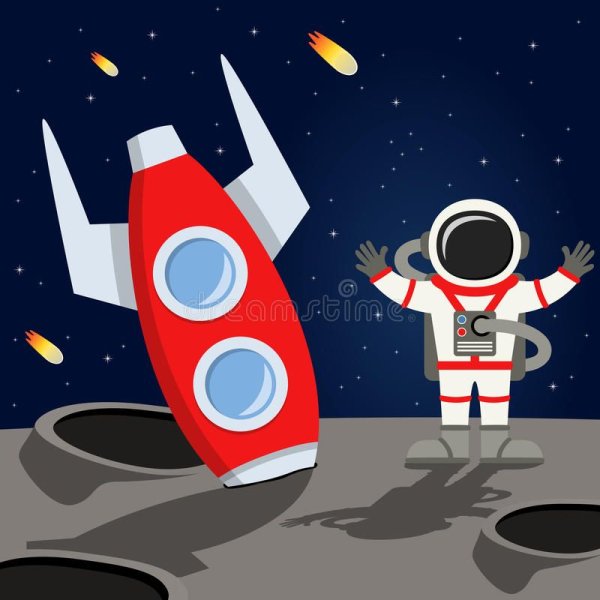 Ракета с космонафтом кв космосе