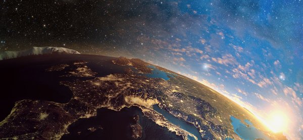 Планета земля вид из космоса