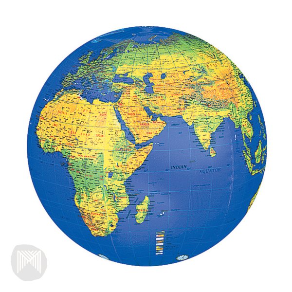 Евразия на глобусе