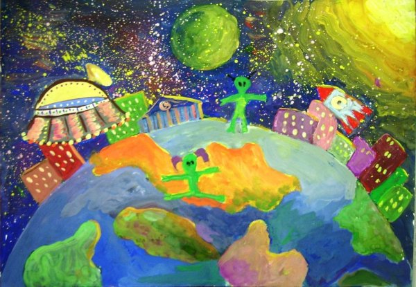 Космические фантазии рисунки