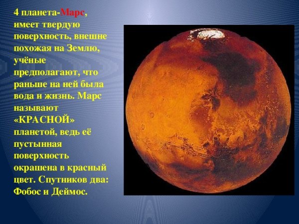 Марс Планета солнечной системы
