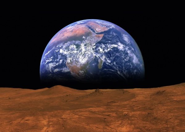 Марс с земли