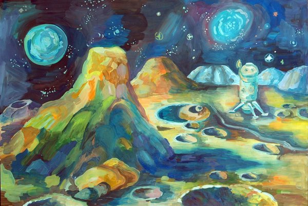 Космический пейзаж для детей