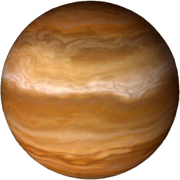 Планета Юпитер на белом фоне